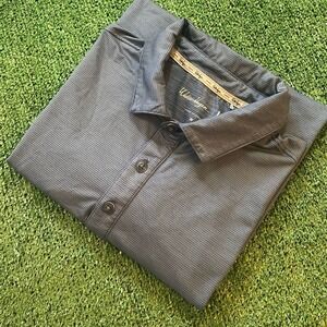 Walter Hagen Men's Performance Golf Shirt Steel Blue Striped Size Medium